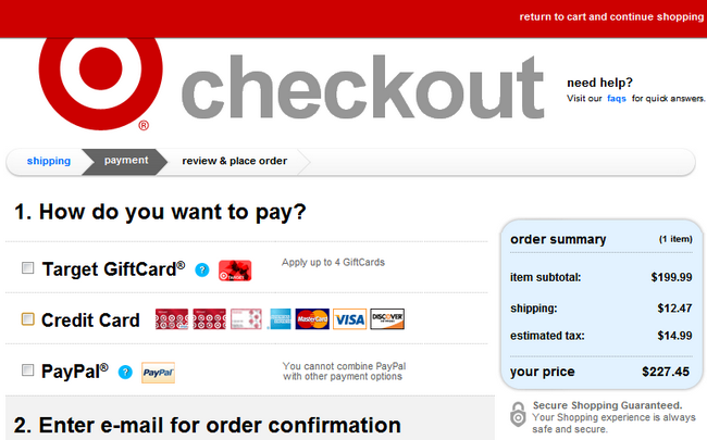 Target's streamline checkout process