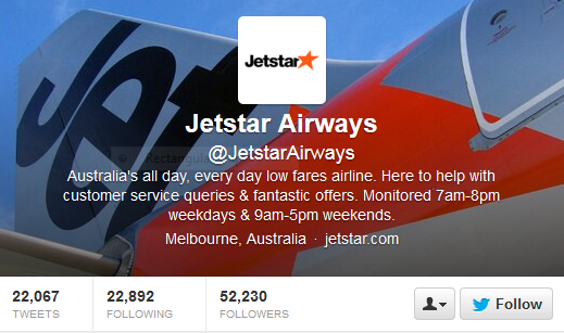 jetstar social monitoring